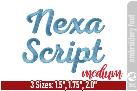 Nexa Script Embroidery Font - Medium