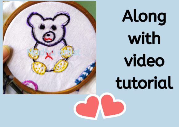 Teddy Bear Embroidery Pattern Craft